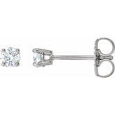 Sterling Silver 1/2 CTW Lab-Grown White Diamond Earrings