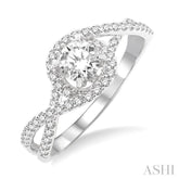 1/4 Ctw Diamond Semi-Mount Engagement Ring in 14K White Gold