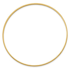 14k 2mm Solid Polished Half-Round Slip-On Round Bangle Bracelet