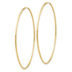 14k 1.2x63mm Polished Endless Tube Hoop Earrings