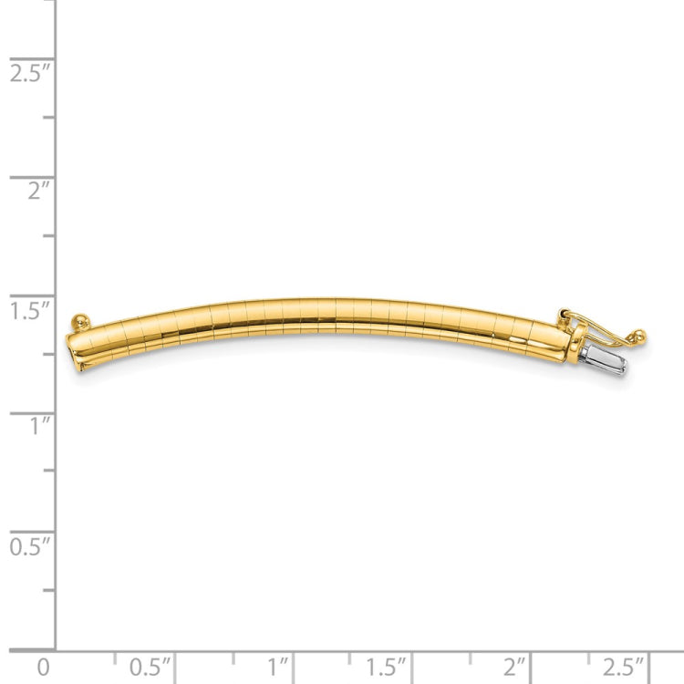 14k 4mm Lightweight Domed Omega 2 inch Extender for Necklace