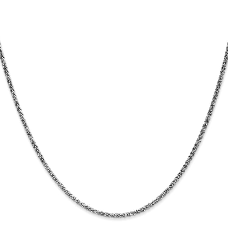 14K White Gold 18 inch 1.7mm Spiga with Lobster Clasp Chain