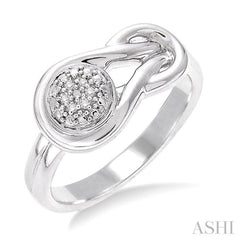 1/50 Ctw Round Cut Diamond Fashion Ring in Sterling Silver