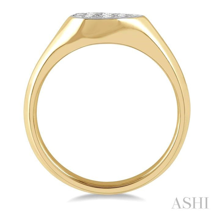 1/4 Ctw Pear Shape Lovebright Diamond Ring in 14K Yellow and White Gold