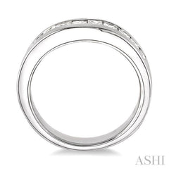 1 Ctw Princess Cut Diamond Matching Wedding Band in 14K White Gold