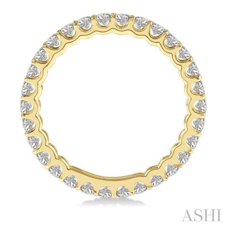 1 Ctw Round Cut Diamond Eternity Wedding Band in 14K Yellow Gold