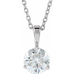 14K White Gold 3/4 CTW Lab-Grown Diamond 18" Necklace
