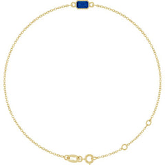 14K Yellow Gold Natural Blue Sapphire 6 1/2-7 1/2" Bracelet