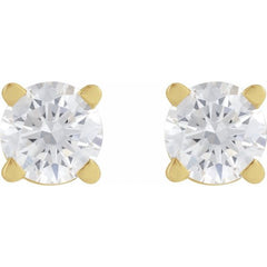 14K Yellow Gold 1/6 CT Lab-Grown White Diamond Earring