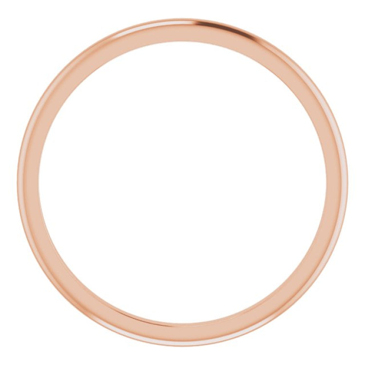 14K Rose Gold 1.5 mm Half Round Band Size 4.5