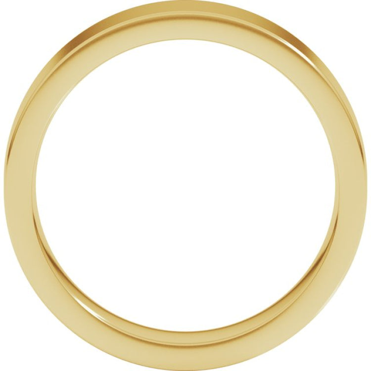 18K Yellow Gold 5 mm Comfort-Fit Flat Band Size 10