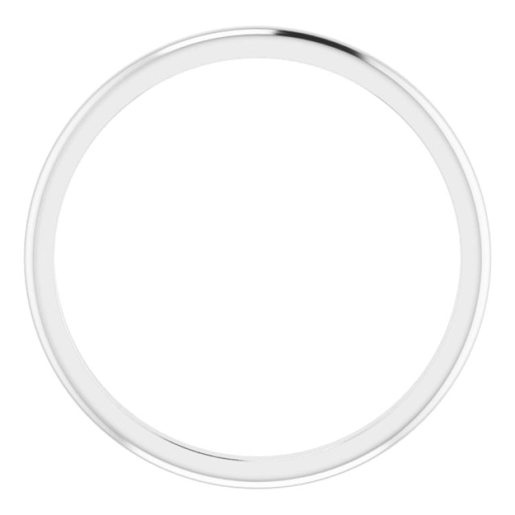 14K White Gold 1.5 mm Half Round Band Size 7