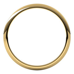 14K Yellow Gold 1 mm Half Round Band Size 5.5