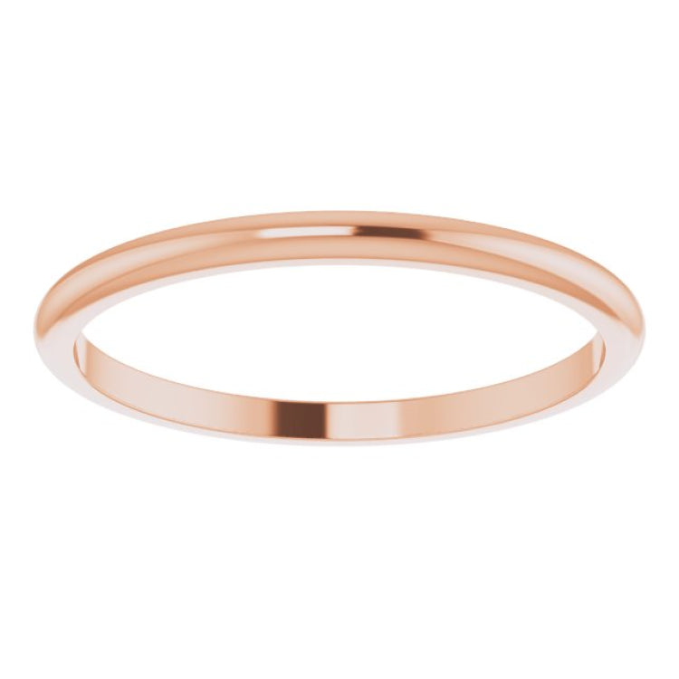 10K Rose Gold 1.5 mm Half Round Band Size 5