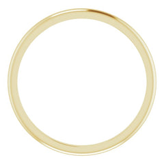 18K Yellow Gold 1.5 mm Half Round Band Size 7.5