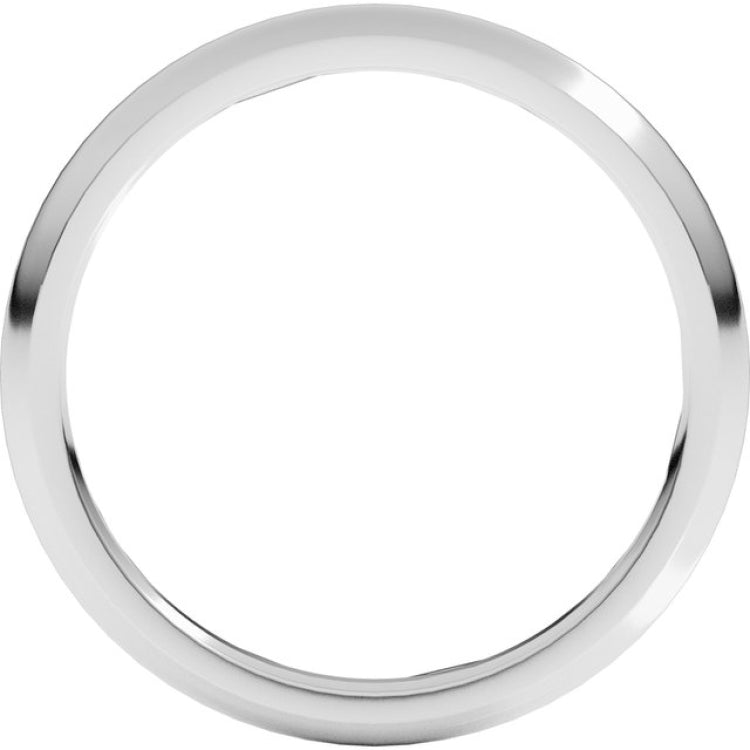 Platinum 2 mm Comfort-Fit Half Round Band Size 4