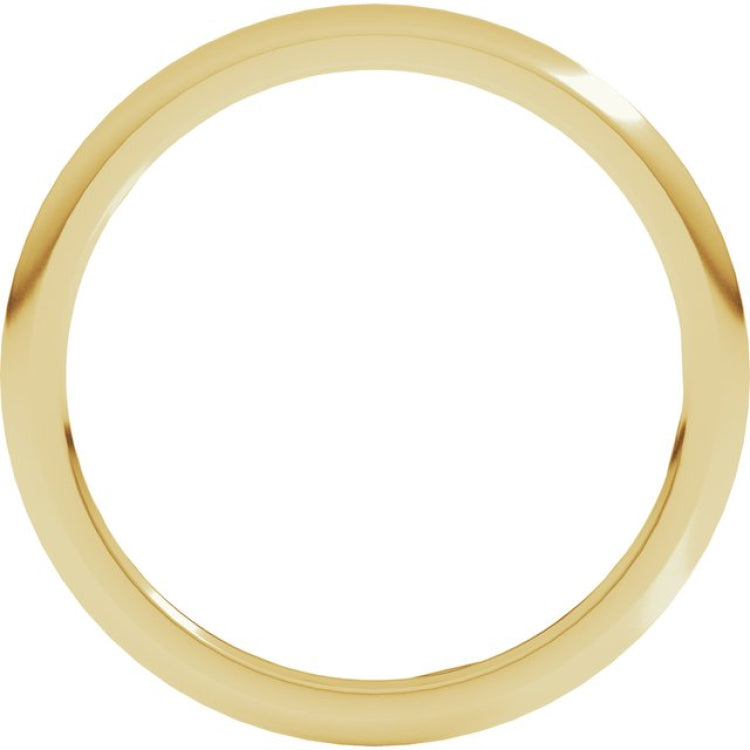 14K Yellow Gold 1 mm Comfort-Fit Half Round Band Size 9