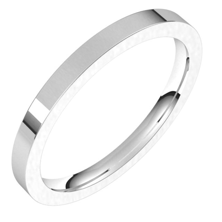 Platinum 2 mm Comfort-Fit Flat Band Size 5.5