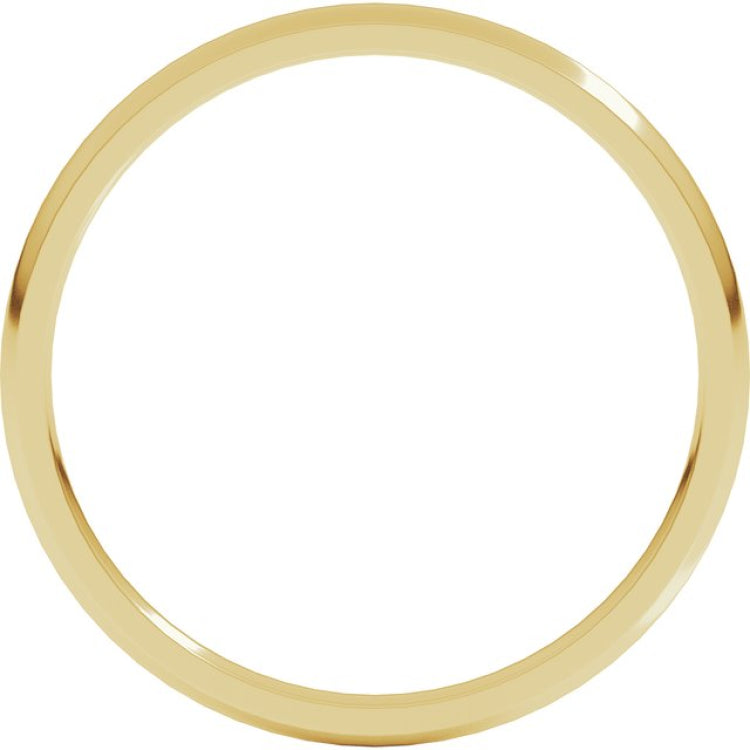 18K Yellow Gold 1.5 mm Lightweight Comfort-Fit Half Round Band Size 4