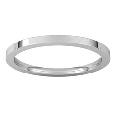14K White Gold 1.5 mm Comfort-Fit Flat Band Size 11
