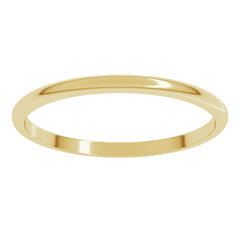 10K Yellow Gold 1.5 mm Lightweight Half Round Band Size 5