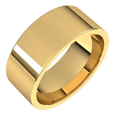 14K Yellow Gold 8 mm Lightweight Comfort-Fit Flat Band Size 6.5