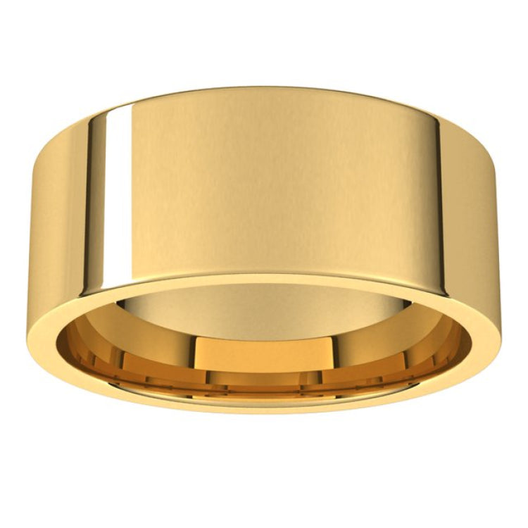 14K Yellow Gold 8 mm Lightweight Comfort-Fit Flat Band Size 7
