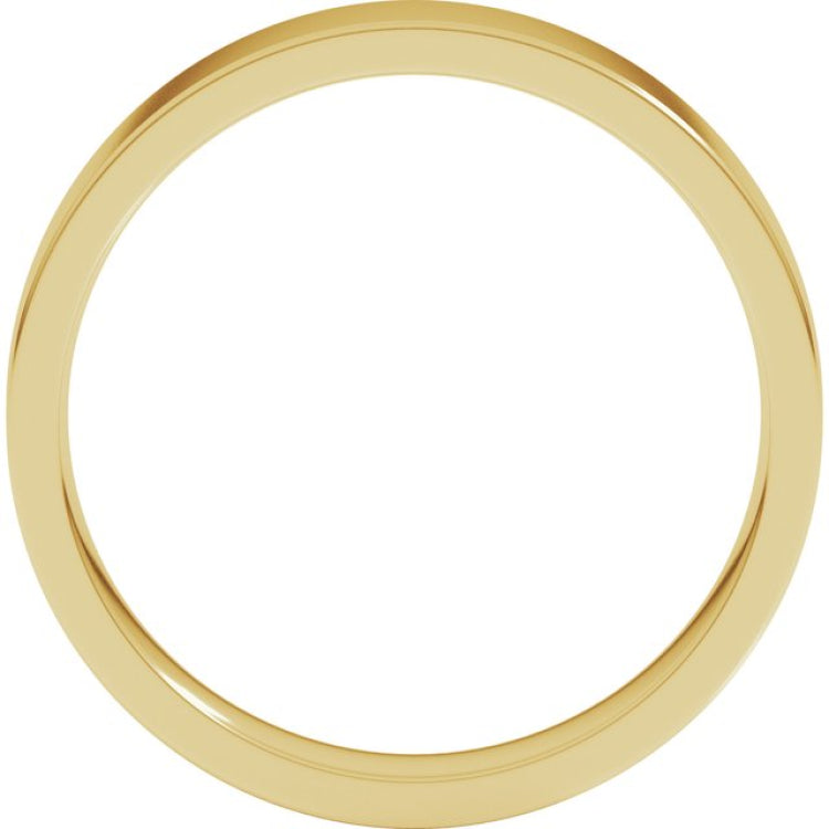 14K Yellow Gold 4 mm Lightweight Comfort-Fit Flat Band Size 4.5