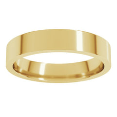 18K Yellow Gold 4 mm Lightweight Comfort-Fit Flat Band Size 5.5