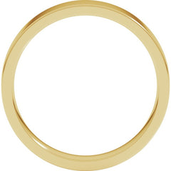 18K Yellow Gold 4 mm Lightweight Comfort-Fit Flat Band Size 5