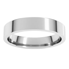 Platinum 4 mm Lightweight Comfort-Fit Flat Band Size 5