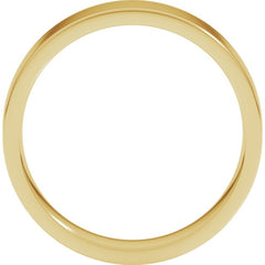 14K Yellow Gold 5 mm Lightweight Comfort-Fit Flat Band Size [cv