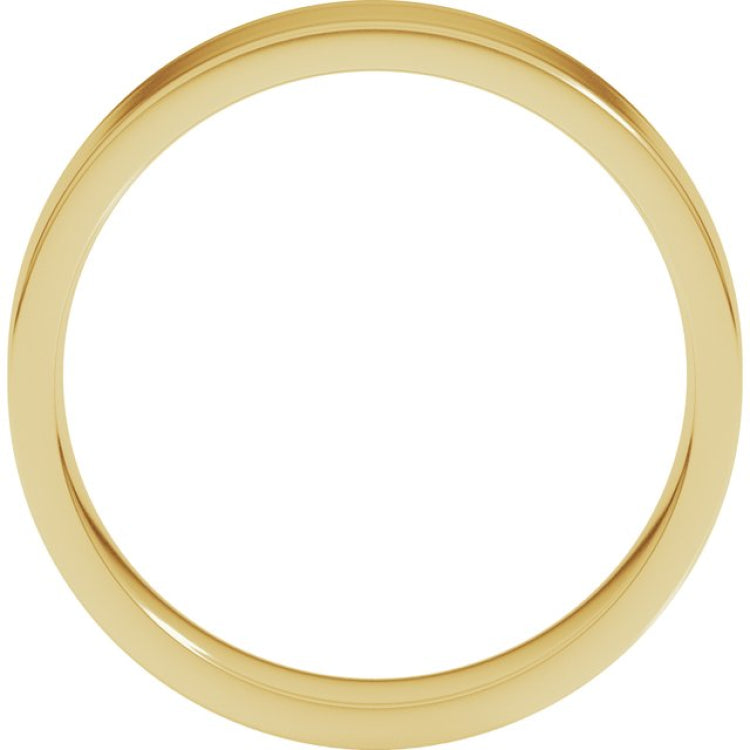 14K Yellow Gold 5 mm Lightweight Comfort-Fit Flat Band Size 8