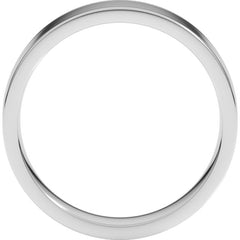 14K White Gold 5 mm Lightweight Comfort-Fit Flat Band Size 9.5