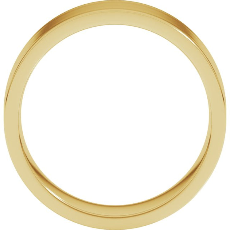 10K Yellow Gold 7 mm Lightweight Comfort-Fit Flat Band Size 10