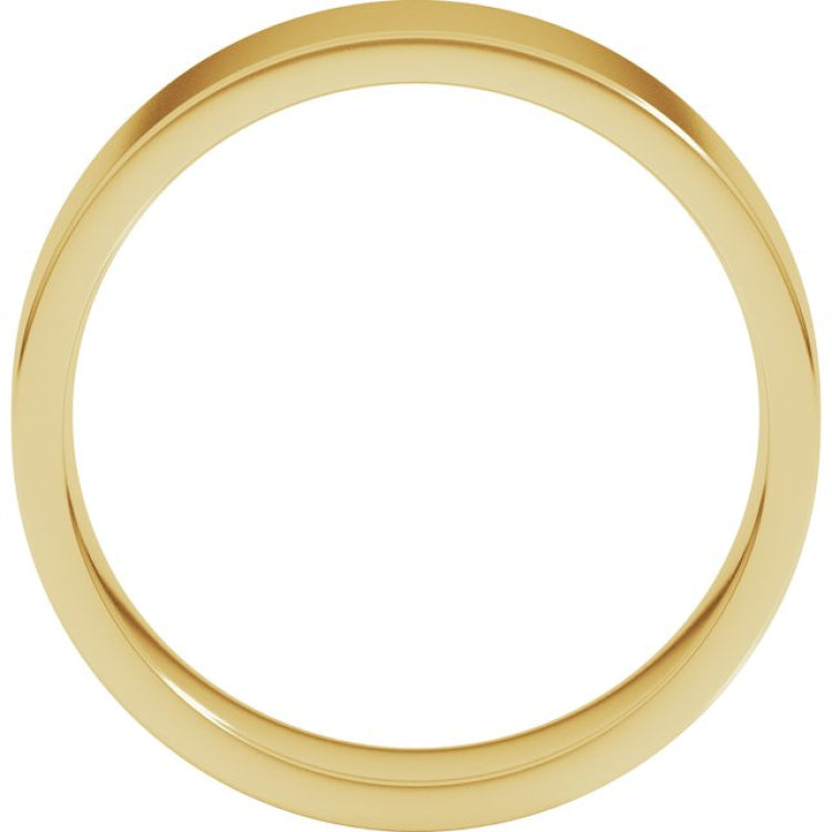 14K Yellow Gold 6 mm Lightweight Comfort-Fit Flat Band Size 10.5