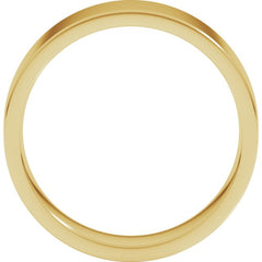 14K Yellow Gold 6 mm Lightweight Comfort-Fit Flat Band Size 10