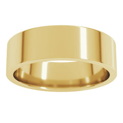 14K Yellow Gold 6 mm Lightweight Comfort-Fit Flat Band Size 6