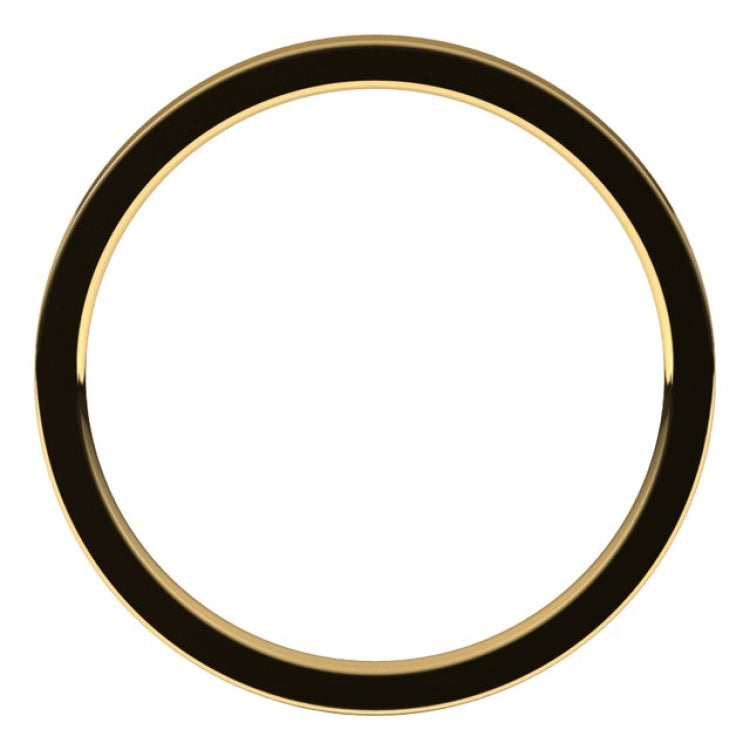 14K Yellow Gold 1.5 mm Flat Comfort Fit Light Band Size 10