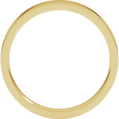 14K Yellow Gold 3 mm Flat Comfort Fit Light Band Size 8