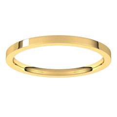 18K Yellow Gold 1.5 mm Flat Comfort Fit Light Band Size 9.5