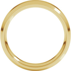 10K Yellow Gold 5 mm Beveled-Edge Comfort-Fit Flat Band Size 10