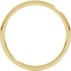 10K Yellow Gold 1 mm Lightweight Comfort-Fit Half Round Band Size 10