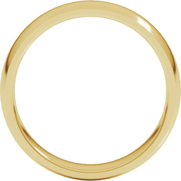 14K Yellow Gold 5 mm Lightweight Comfort-Fit Half Round Band Size 16.5