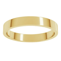 14K Yellow Gold 3 mm Flat Band Size 5.5