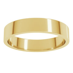 10K Yellow Gold 4 mm Flat Band Size 11