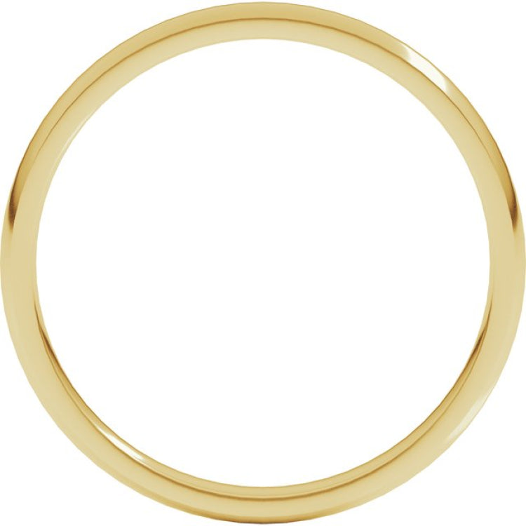 10K Yellow Gold 2 mm Lightweight Comfort-Fit Half Round Band Size 4