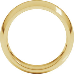 22K Yellow Gold 8 mm Comfort-Fit Half Round Band Size 10