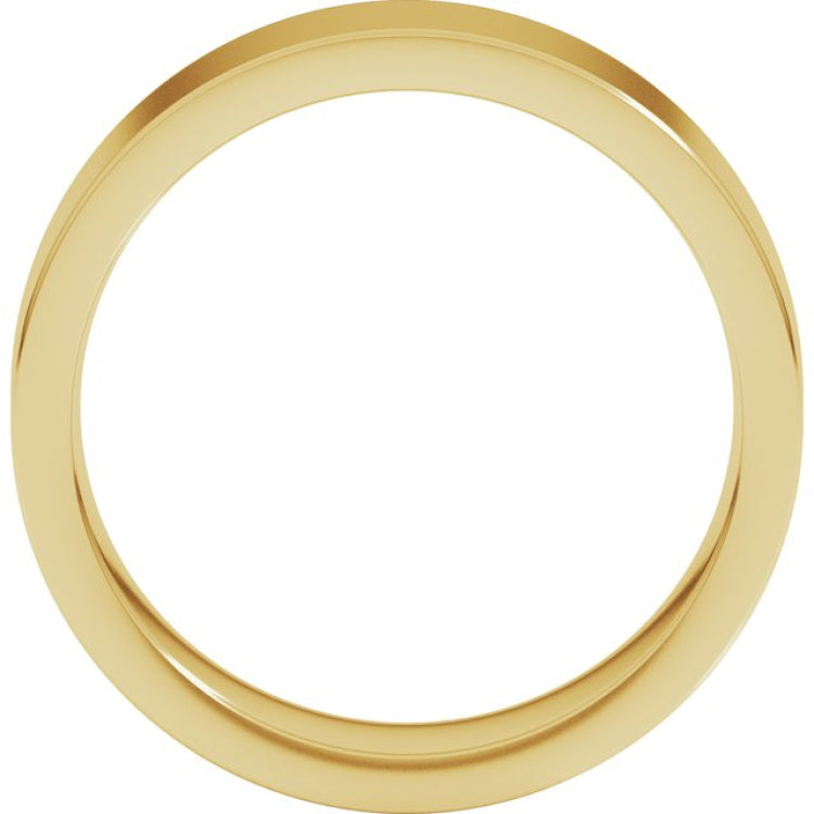 10K Yellow Gold 6 mm Comfort-Fit Flat Band Size 11