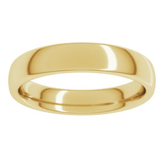 18K Yellow Gold 4 mm Comfort-Fit European-Style Band Size 10.5